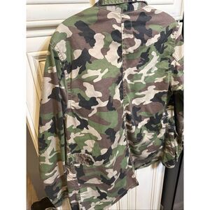DL 1961 Women's Woodland Camouflage Button Down Utility Jacket Multicolor Small